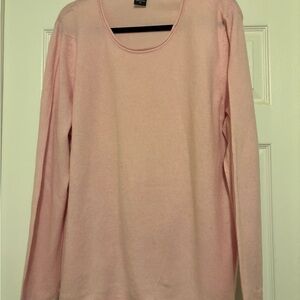 Lord & Taylor Powder Pink Long Sleeve Sweater